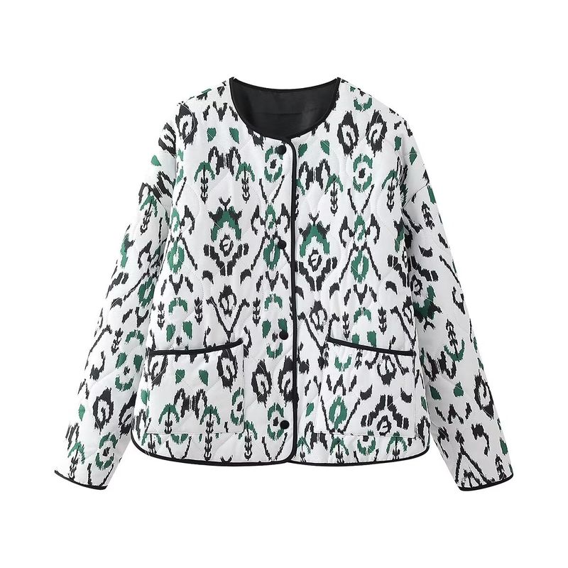 Women's Clothing Animal print cotton jacket coat 2024 autumn and winter new women's cotton coat_voghion.com
