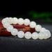 Hetian White Herren- und Jadearmband Damen Runder Perlen-Einzelkreis mit Zertifikat_voghion.com
