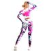 Cross-border European And American Fashion Printed High Elastic Sports Long Sleeve Hip-lifting Running Yoga Fitness Set_voghion.com