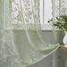Rose Sheer Curtains With Rod Pocket – Elegant Lace Drapes For Living Room & Bedroom (Green/White/Pink, 52x63/84/96 Inch, 80% Polyester, Set Of 2)_voghion.com
