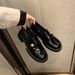 Genuine Coin British Style Small Leather Single Shoes Heel Lazy Soft Thick Sole Slip-On Loafers Women Autumn_voghion.com