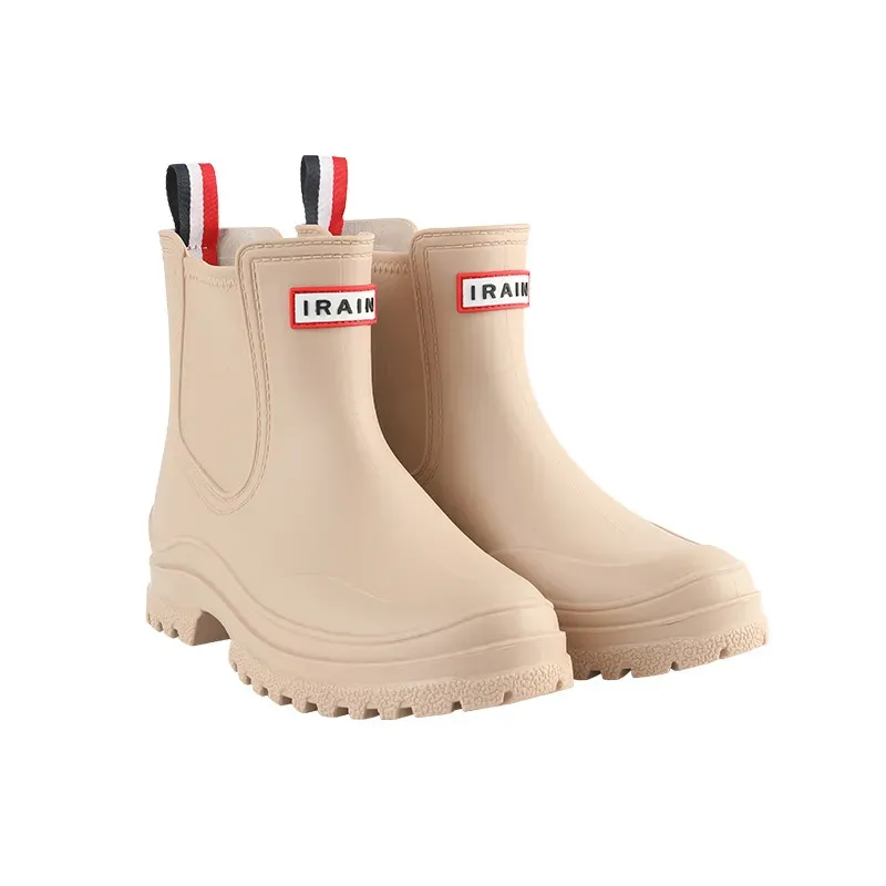 Stivali da pioggia da donna di qualità migliore, stivali da neve in gomma, stivali alti traspiranti, neri, leggeri, moda autunno inverno_voghion.com