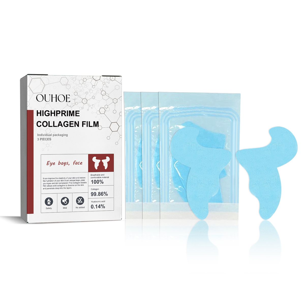 OUHOE Maschera viso per occhi idratante e nutriente al collagene idrolizzato, set per la cura della pelle_voghion.com