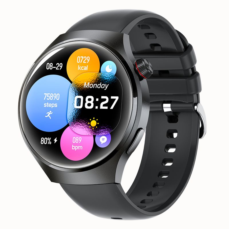 GT4 Smart Watch With Bluetooth Calling, Heart Rate, Blood Pressure & Oxygen Monitor, Waterproof Fitness Tracker For Men Women_voghion.com
