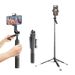 Bluetooth Selfie Stick With Tripod & Fill Light - Anti-Shake Phone Holder For Vlogging, Live Streaming & Outdoor Photography_voghion.com