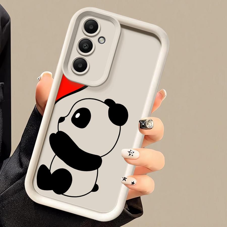 Cute Panda Phone Case For Samsung Galaxy A54 A24 A53 A16 A52s A22 A52 A73 A51 A13 A35 A34 A55 ShockProof Cover_voghion.com