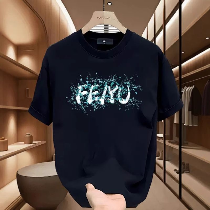 Men's Clothing Cotton Short Sleeved T Shirt For Young Men And Women In Summer Ins Trendy Street Loose Round Neck Top Versatile_voghion.com