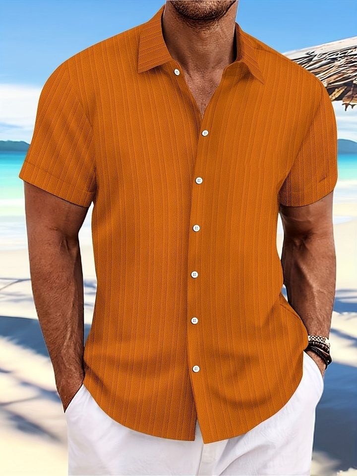 Ropa para hombre Camisas para hombre Tops casuales, transpirables y cómodos Camisas de moda con botones para hombre_voghion.com