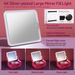 Handheld bag with LED light, tri color charging makeup bag, partition, touch up mirror, portable handheld_voghion.com
