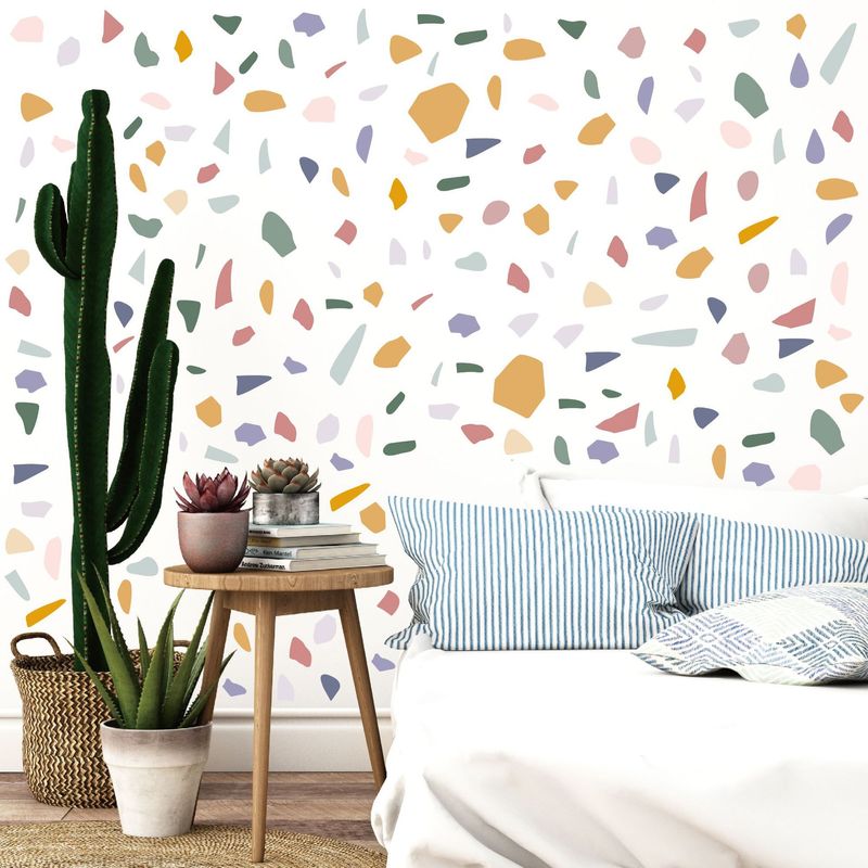 Irregular marble sticker, self-adhesive PVC Morandi ins style background wall, home bedroom decoration wall sticker_voghion.com