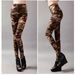 Leggings adelgazantes de nueve puntos de estilo militar de camuflaje personalizados para mujer, leggings pequeños estampados para mujer, sección delgada_voghion.com