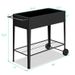 Elevated Planter Box on Wheels with Non-slip Legs and Storage Shelf_voghion.com