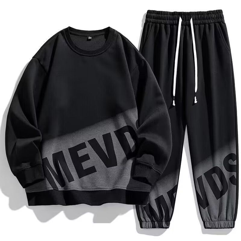 Herrenbekleidung Herren-Sportbekleidungsanzug Herren-Rundhalspullover Sweatshirt Hose Trainingsanzug_voghion.com