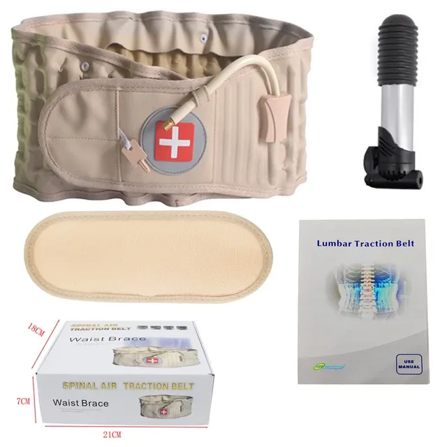 Supporto lombare Decompressione Vita Trazione ad aria Tutore Cintura di sollievo spinale Schiena Mal di schiena Dispositivo di rilascio del dolore Massaggiatore_voghion.com