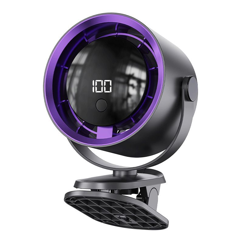 Dormitory Digital Display Clip Student Portable Household Desktop Small Circulation Fan_voghion.com