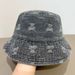 Cappello da pescatore piccolo con stampa orso lavato retrò, in denim ruggine e vento, da donna_voghion.com