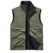 Gilet in pile double face per uomo, per attività all'aperto, caldo, multitasche, con spalle, per primavera e autunno_voghion.com
