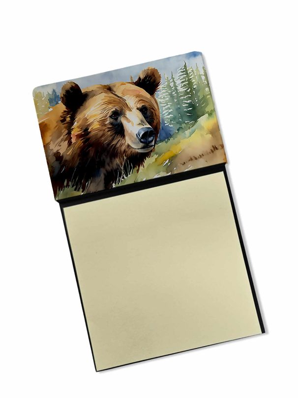 NEW Grizzly Bear Sticky Note Holder Refillable Dispenser Self-Sticky Note Pads, Memo Pads Blank Desk Accessories_voghion.com