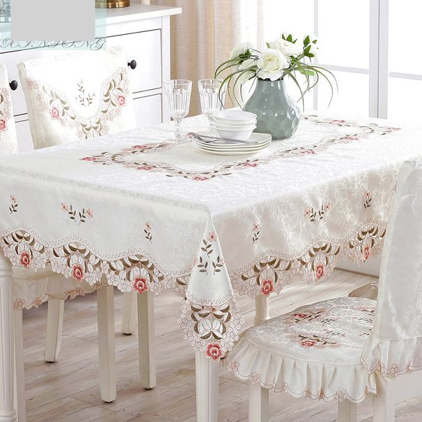 1018 leichte ländliche bestickte Tischdecke im europäischen Stil, Haushaltsstoff, Teetischdecke, Tischfahne_voghion.com
