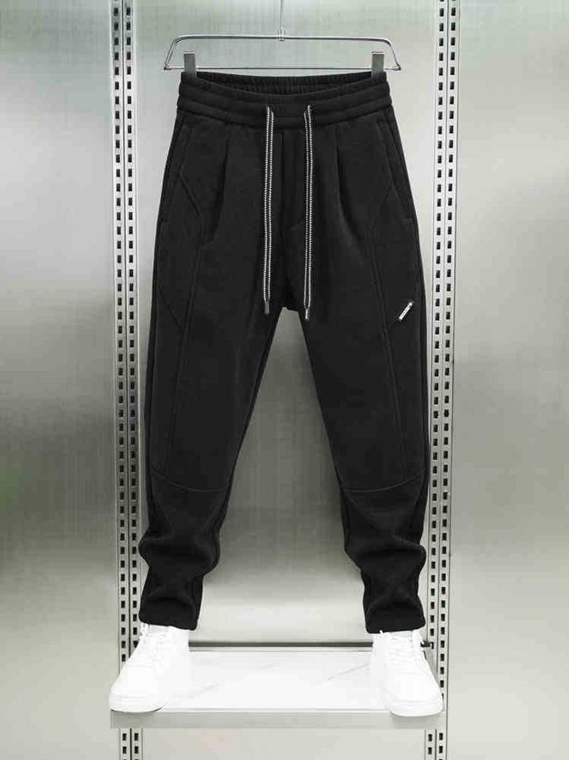 Men's Clothing Men's Pants Fashionable And Versatile Slim Fit Trendy Casual Pants Sports Splicing Knitted Striped Men's Autumn Pants_voghion.com