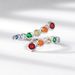 Regenbogen blase ring weibliche S925 silber intarsien farbige edelstein öffnen index finger ring persönlichkeit_voghion.com