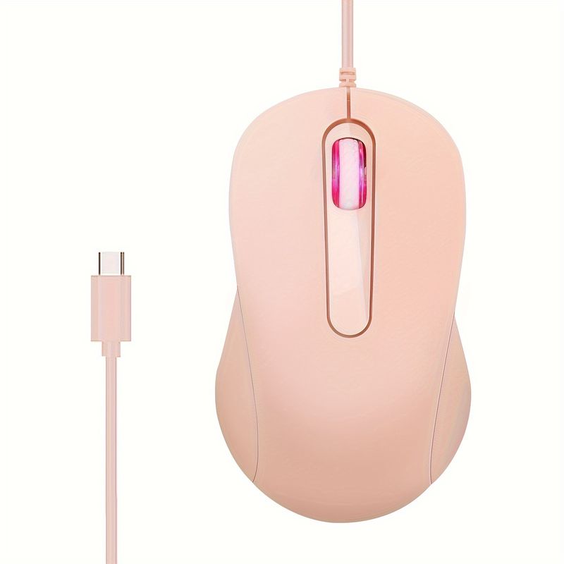 [Hot sales]Type-c Interface Mute Wired Mouse Suitable For Type-C Thunderbolt Notebook Computer Tablet Phone_voghion.com