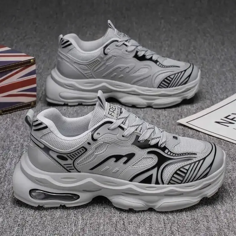 Flat-heeled Non-slip Men's Sneakers High Boots Shoes Men Retro Men's Shoes Sports Basctt Bascket Scarp Sporty Pie Tenya_voghion.com