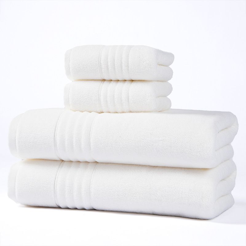 Premium Badetücher-Set, 100% Kotteng, liicht an héich absorbéierend séier dréchend Handdicher, perfekt fir deegleche Gebrauch 4 Stéck_voghion.com