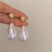 Orecchini vintage in stile Hong Kong con goccia d'acqua, semplici ed eleganti, in stile francese, versatili, accessori per abiti da sposa_voghion.com