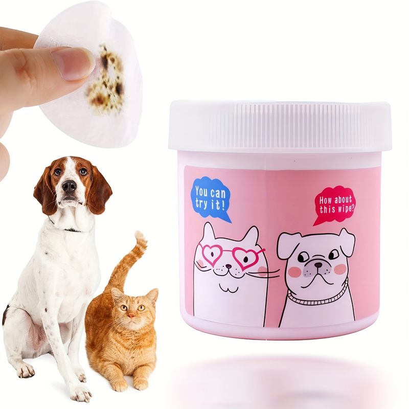Pet Wipes, Gentle Tear Stain Wipes For Dogs And Cats, Pet Eye Tear Stain Removal, Eye Cleaner For Dogs And Cats, Pre-soaked And Textured Eye And Face_voghion.com