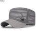 Menn Snapbacks Dame Vintage Mesh Flat Top Solhatt Sommer Utendørs Sykling Visir Fritid Sport Ensfarget Militær_voghion.com