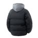 Men's Stylish Winter Hooded Jacket With Faux Layered Design, Lightweight Warm Polyester Puffer Coat Casual Streetwear (Black, Grey, Blue, Khaki)_voghion.com