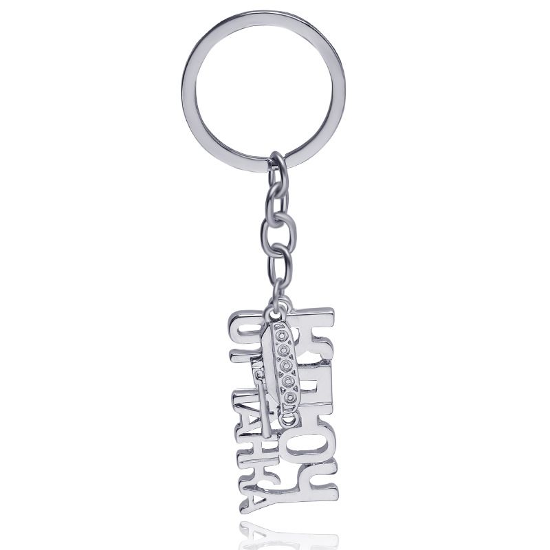 Unisex Fashion Personality English Letter Key Chain_voghion.com