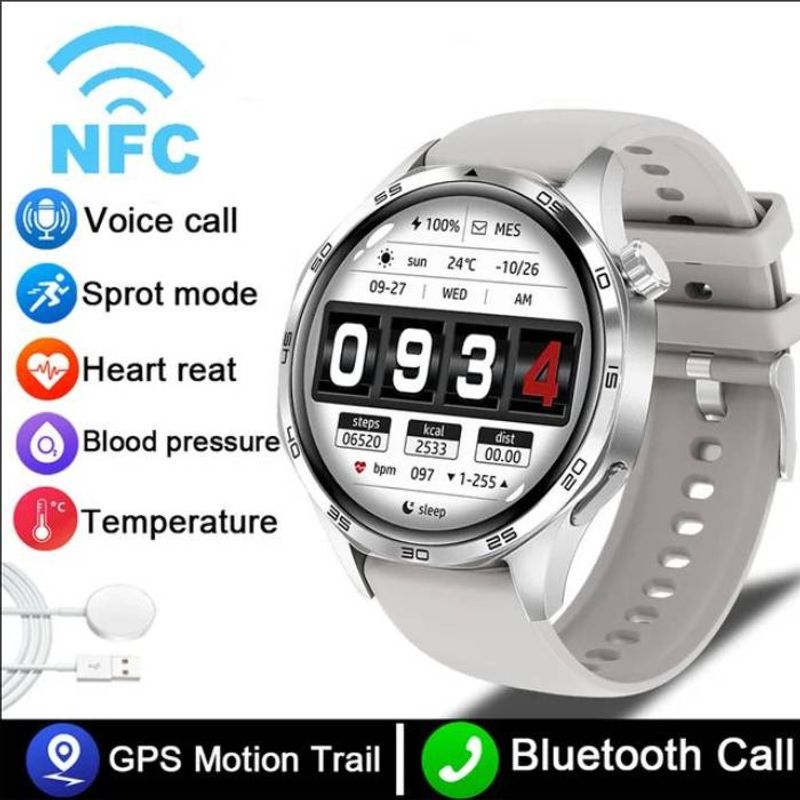 For HUAWEI Watch 5 PRO Smart Watch Men GT5 Pro AMOLED HD Screen Bluetooth Call GPS NFC Heart rate Sport Smartwatch Women _voghion.com