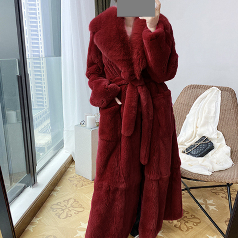 Women's Clothing New Fur Jacket Women's Medium Long Coat Fashionable Temperament Loose Large Size Covers Tummy Trend_voghion.com