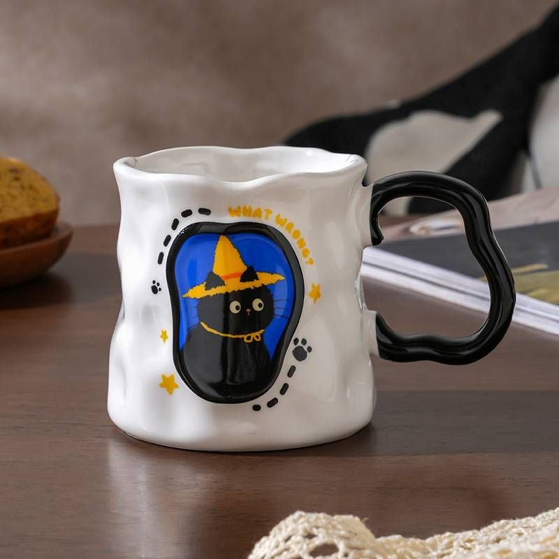 Cute Cat Mug Creative Ceramic Cup Couple Water Cup High Value Ceramic Coffee Cup_voghion.com