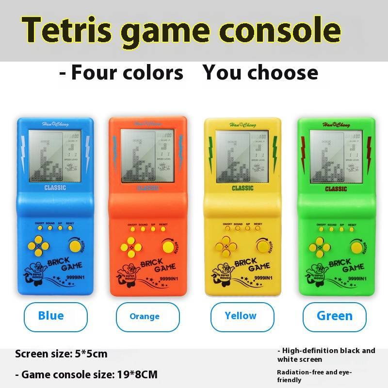 Classic Handheld Tetris Game Console - 5.5" Large Screen Retro Puzzle Gaming Device For Kids & Adults (Multiple Colors)​_voghion.com