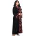 Muslim Arabian Dubai Golden Velvet Jacquard Temperament Evening Dress Retro Fashion Jalabia Women's Clothing_voghion.com