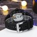 Mens es Luxury Military Sport Herr Tourbillon Handled Automatisk Mekanisk_voghion.com