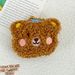 Cute Curly Butter Pendant For Women, Exquisite Student Backpack Decoration, Small Bear Plush Keychain_voghion.com