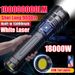 10000000LM LED White Laser Built-in Battery Flash Light Emergency Spotlights 5km Most Powerful LED Flashlights Tactical_voghion.com