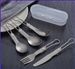 Pure Outdoor Portable Tableware Camping Hiking Ultra-light Titanium Alloy Foldable Knife Fork Spoon Set_voghion.com