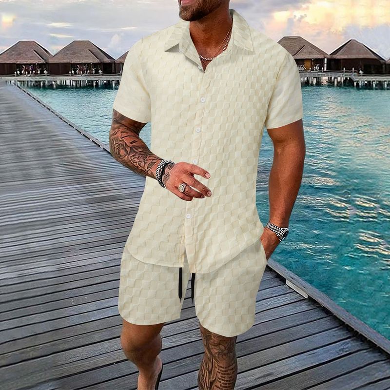 Men's Clothing Shirts Casual Loose Beach Suits_voghion.com