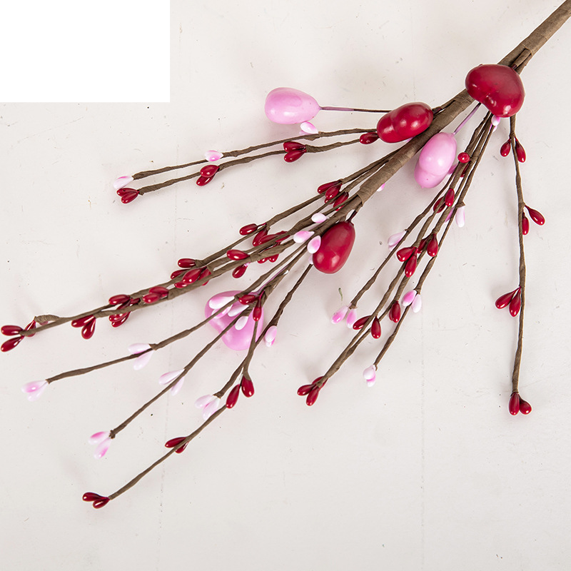 Love bean branch Valentine's Day night flower simulation flower home decoration wedding_voghion.com