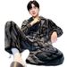 2025 Autumn/Winter New Men's Home Clothes Coral Velvet Thickened Warm Pajamas Home Clothes Set_voghion.com