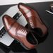 New Men's Business Formal British Style Gentleman Leather Shoes Casual Lace-Up Extra Large Size 48_voghion.com