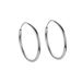 Women's S999 Pure Silver Plain Hoop Drop Earrings - Sleep-Friendly Design, No Need To Remove, Gentle For Piercing Care With High-End Minimalism_voghion.com