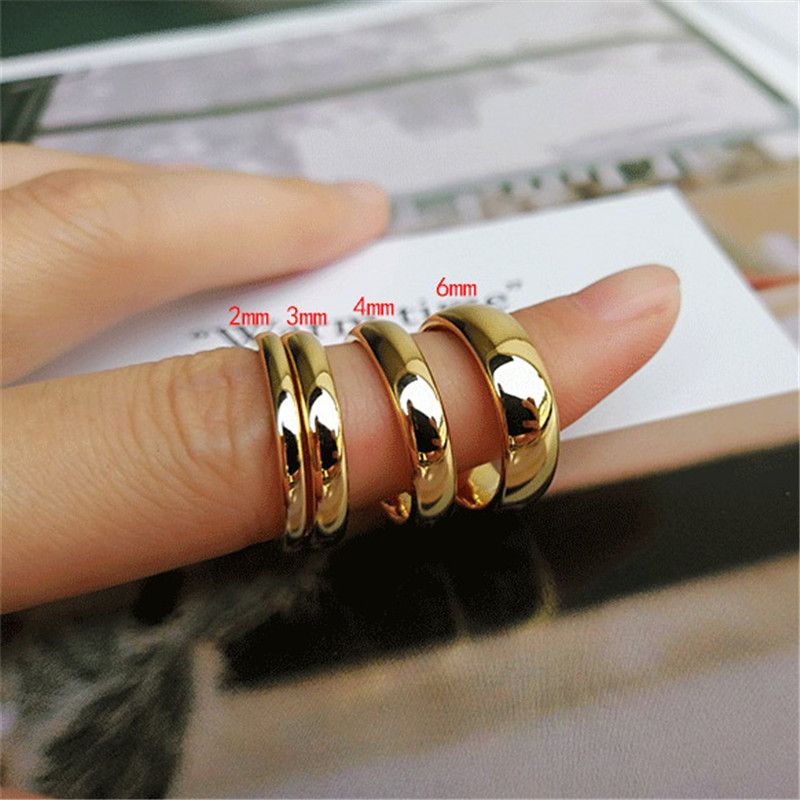 LETAPI 2024 New Fashion 2mm 3mm 4mm 6mm Gold Color 100% Tungsten Carbide Wedding Rings For Men Women Wholesale_voghion.com