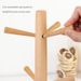 Japanse stijl houten bekerhouder met zes klauwen, creatief beukenhouten bekerdrainagerek, huishoudelijk waterbeker- en mokkenrek_voghion.com