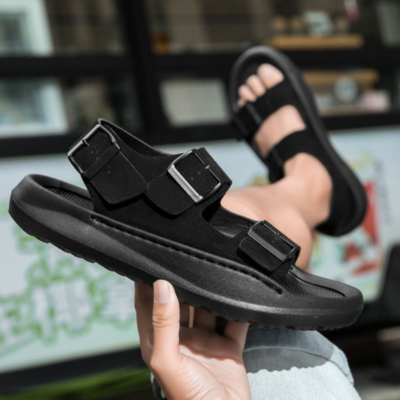 Sommermode-Trendsandalen für Herren, Sandalen mit dicken Sohlen, leichte Flip-Flops, Strandschuhe für Herren, rutschfeste Sandalen_voghion.com